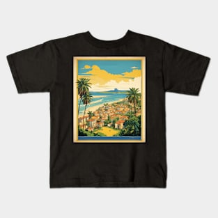 Salvador Bahia Brazil Vintage Tourism Travel Poster Art Kids T-Shirt